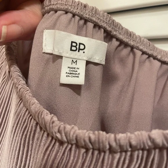 BP. Pleated Satin one Shoulder Top in Soft Lavender shade - Picture 2 of 4